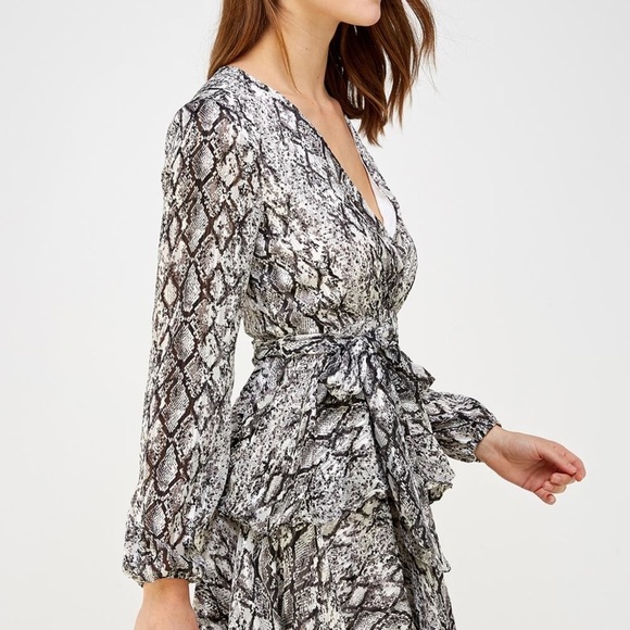 DO+BE SNAKE RUFFLE DRESS - NWT - Picture 6 of 10